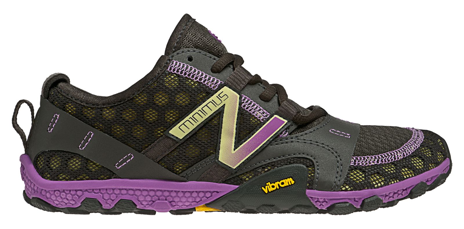 Minimus 10V2 Trail, Black with Purple & Yellow