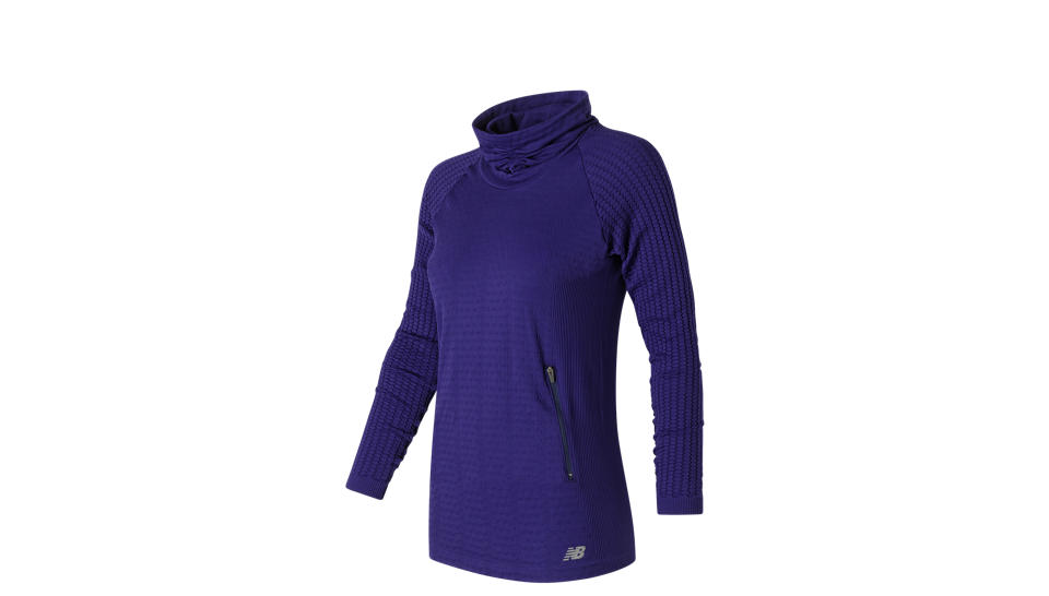 New Balance M4M Seamless Cable Pullover, Aviator