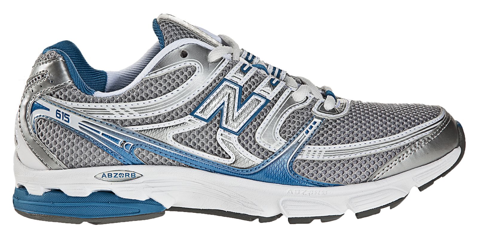 New Balance 615, Grey with Blue & White