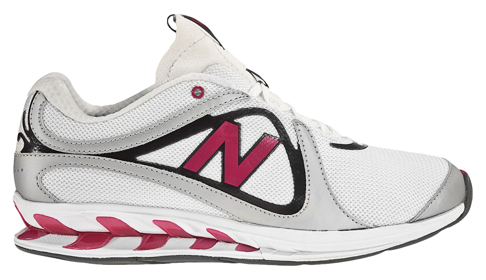 New Balance 855, White with Grey & Pink