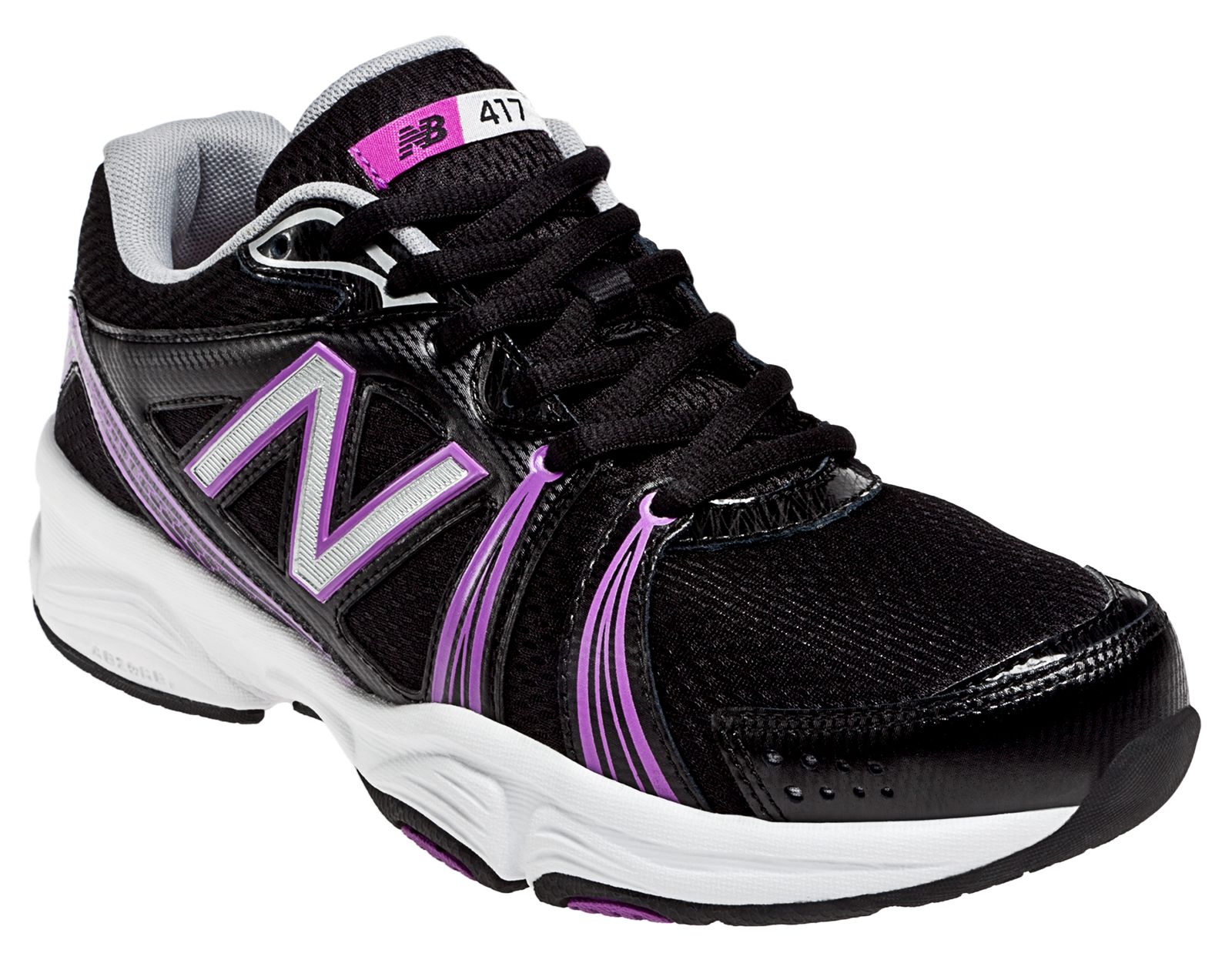 New Balance 417, Black with Purple Cactus Flower & White