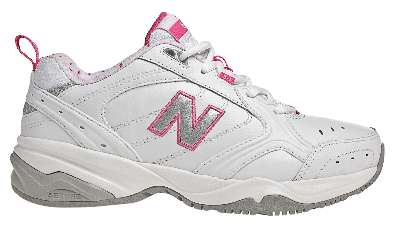 New Balance 624, White with Pink