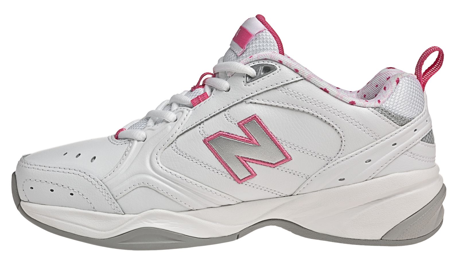 New Balance 624, White with Pink