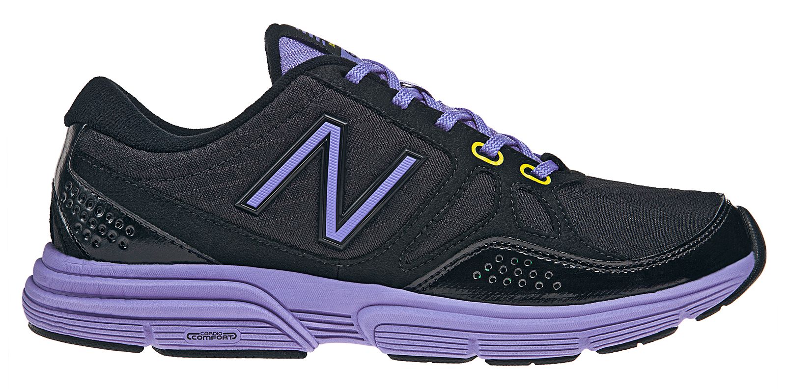 New Balance 677, Black with Purple