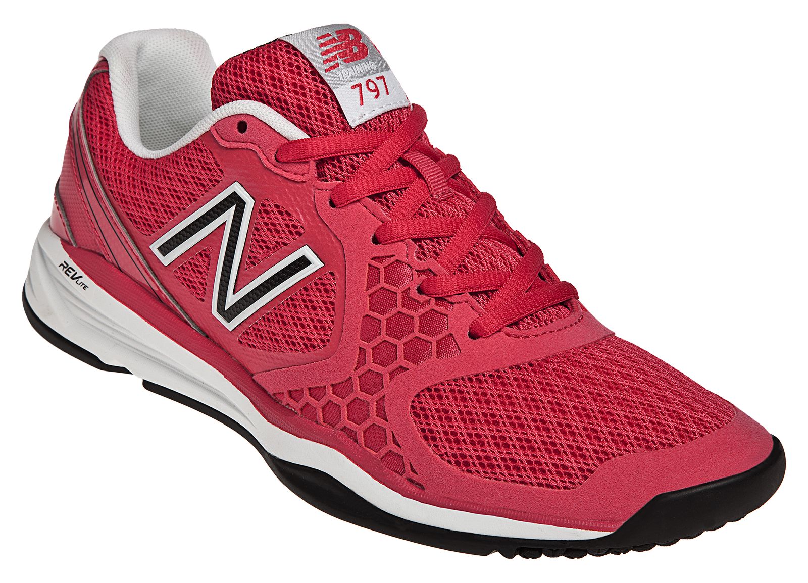 New Balance 797, Raspberry with White