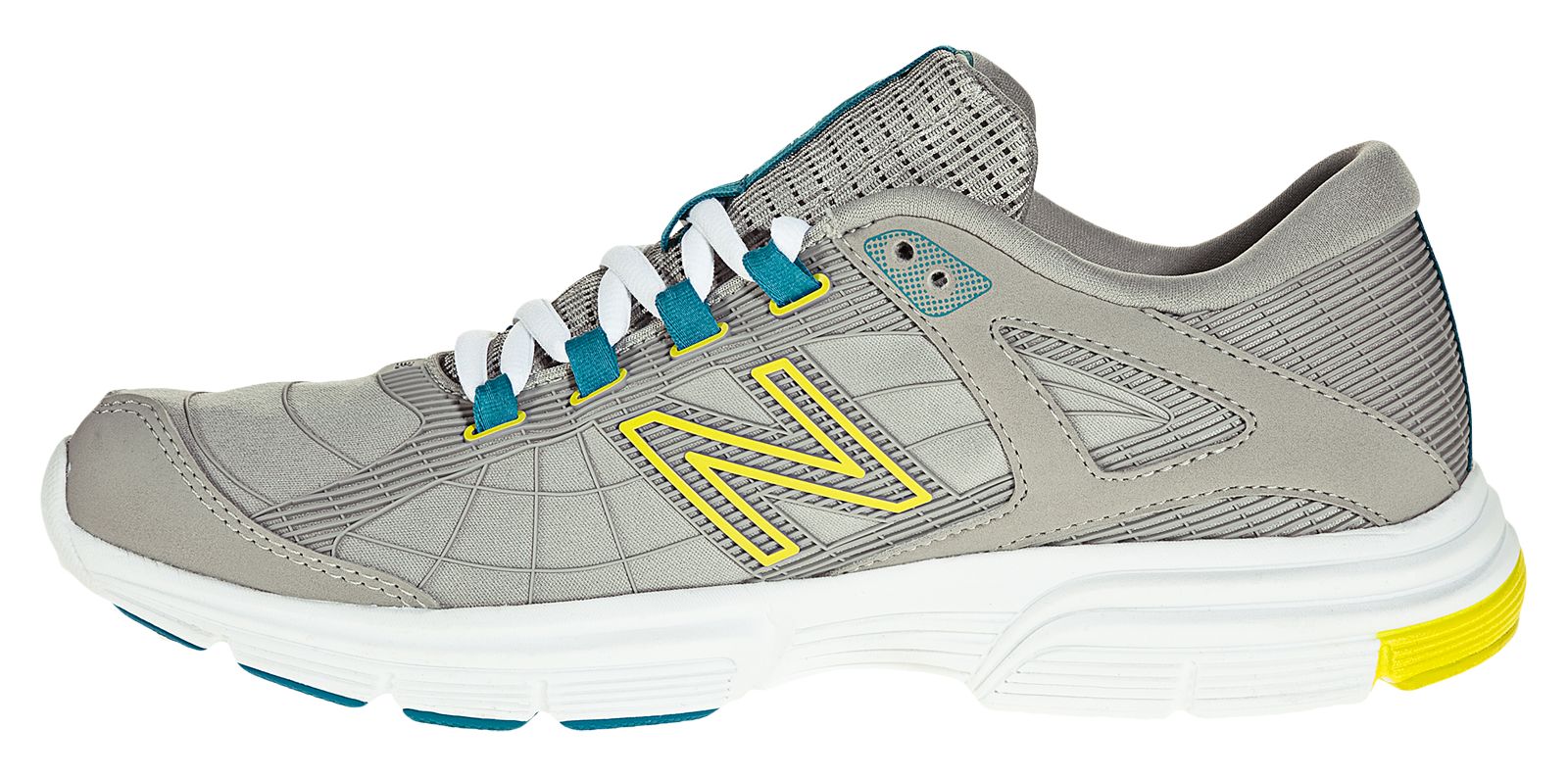 New Balance 813, Grey with Teal &amp; Lime Green