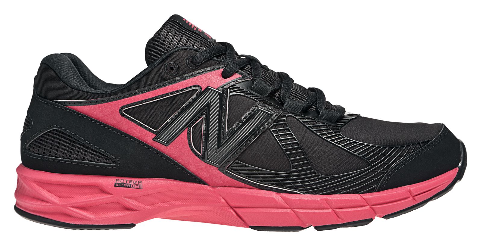 New Balance 877, Black with Diva Pink