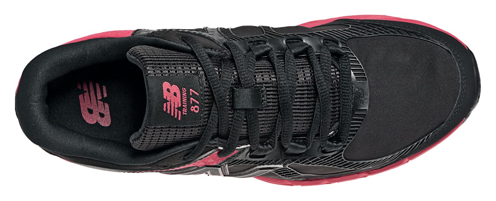 New Balance 877, Black with Diva Pink