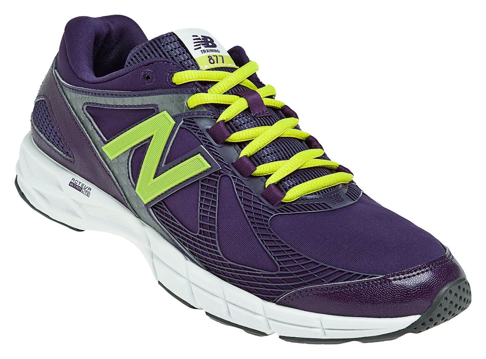 New Balance 877, Potent Purple with Neon Green &amp; Grey