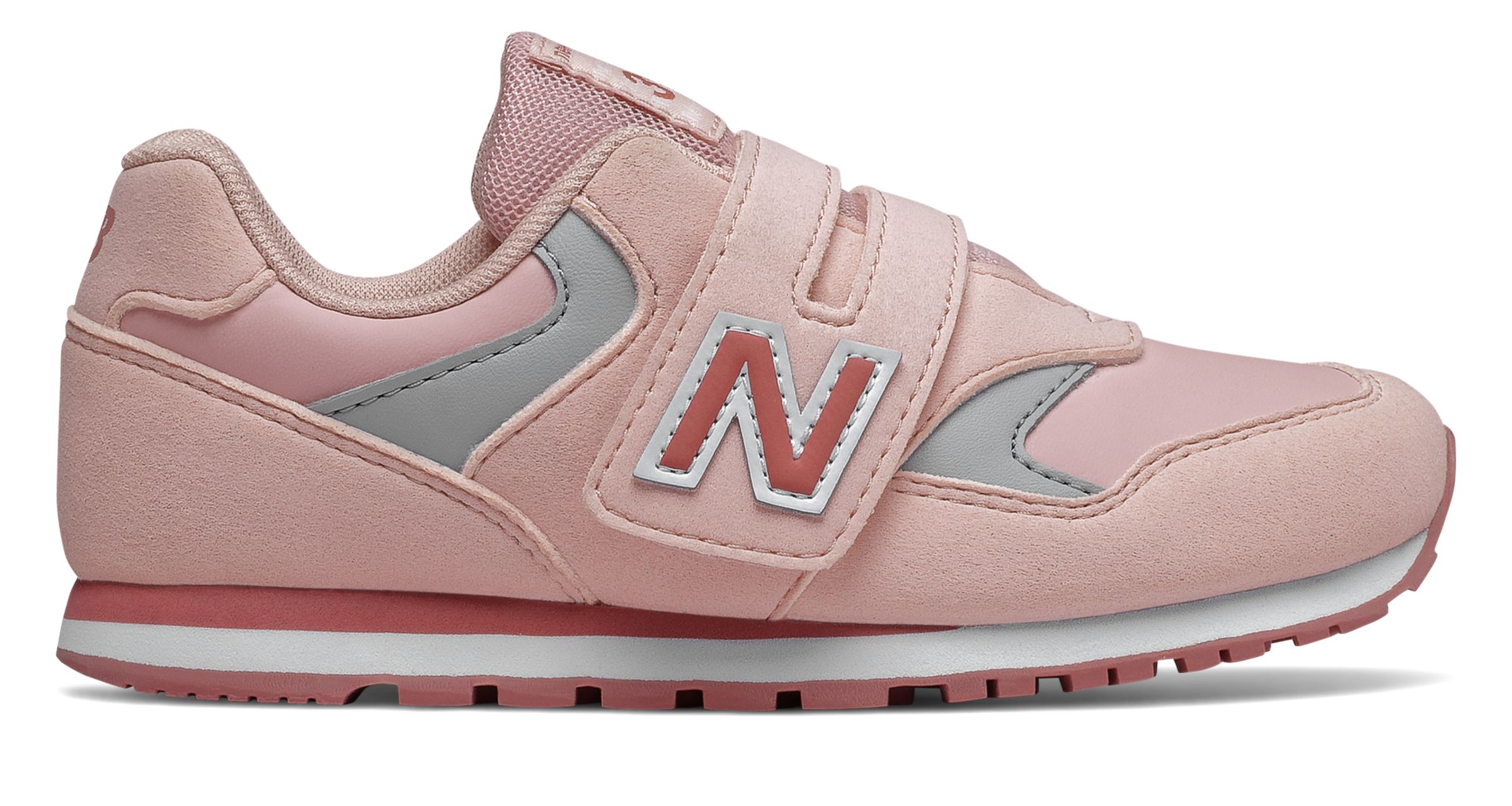 New Balance Girls 393 Hook & Loop - Pink - Size 10.5, Pink - YV393CPK