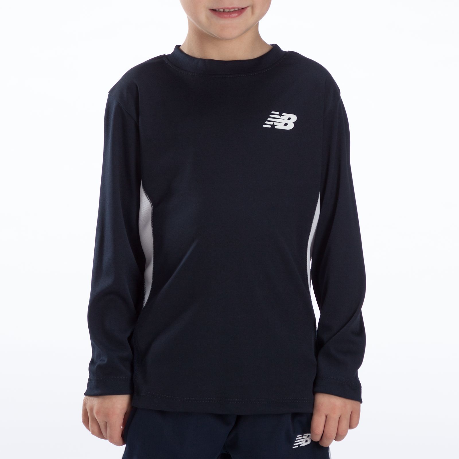 Youth Athletic Long Sleeve Top, Navy