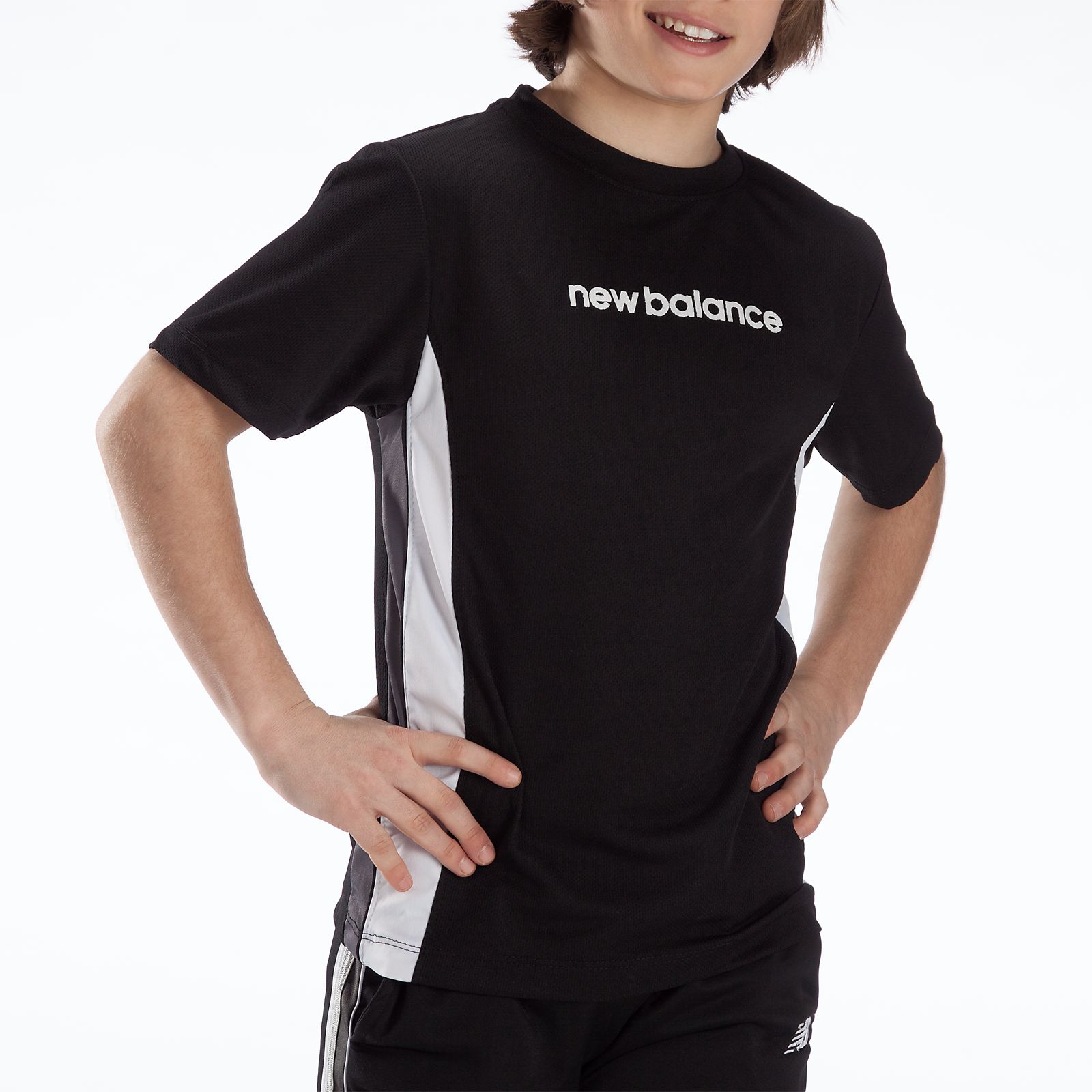 Youth Athletic Short Sleeve Top, Black