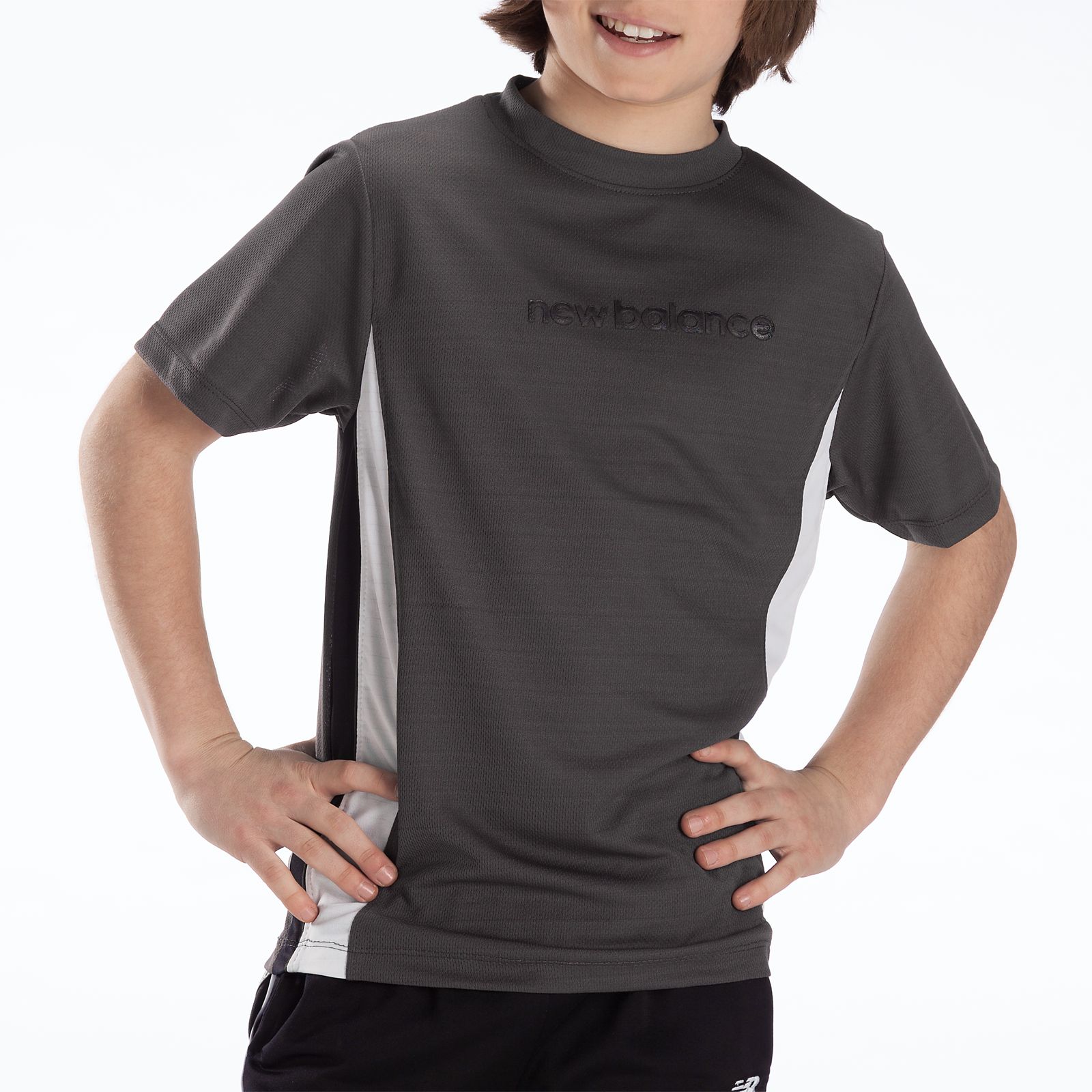 Youth Athletic Short Sleeve Top, Charcoal