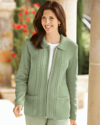 Zip Front Cardigan Sweater