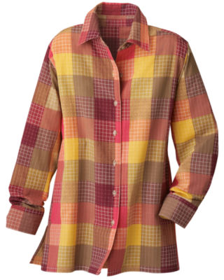 Plaid Yarn Dyed Big Shirt