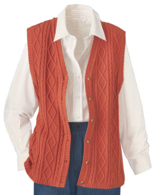 Cable Knit Sweater Vest