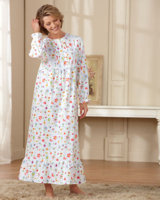 Floral Flannel Gown