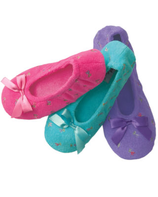 Floral Embroidered Ballerina Slippers