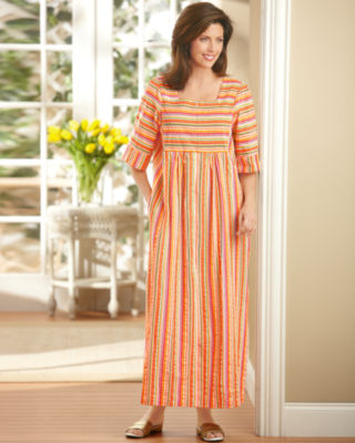 Stripe Zip Caftan