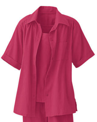 Crinkle Cotton Blouse