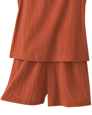 Crinkle Cotton Shorts