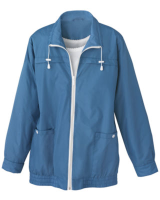 Zip Front Nylon Windbreaker