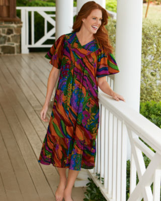 Tropical Crinkle Dress
