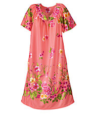 Coral Polyester Slip-On Dress