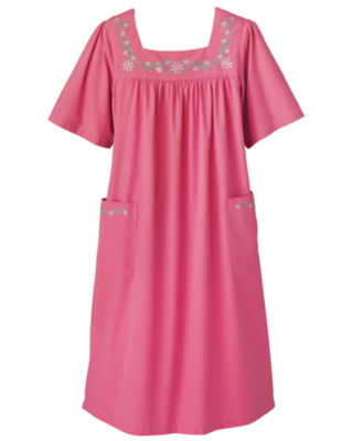 Embroidered Square Neck Dress