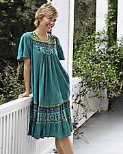 Santa Fe Border Print Dress