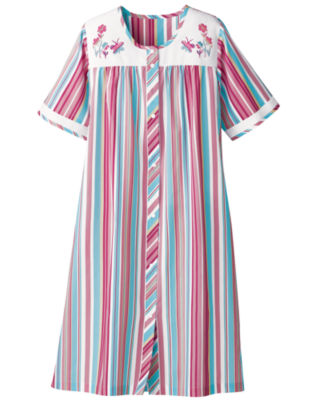 Piqué Embroidered Yoke Duster