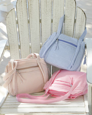 Seersucker Hobo Handbag