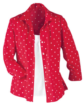 Navy Polka Dot Shirt