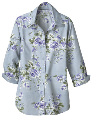 Blue Vintage Floral Shirt