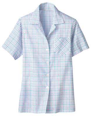 Plaid Woven Sleep Top