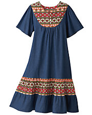 Aztec Denim Dress