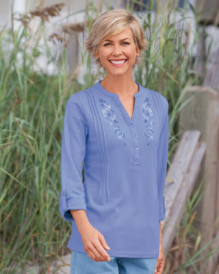 Blue Embroidered Tunic