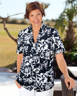 Easy Care Tie Blouse