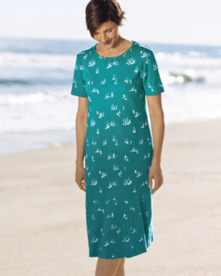Jade Nautical Print Knit Dress