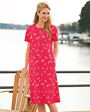 Nautical Print Knit Dress