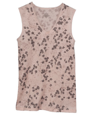 Pink Print Cuddl Duds® Lace Thermal Vest