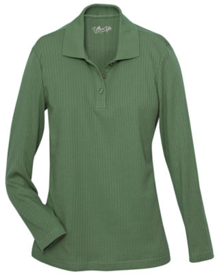 Drop-Needle Stitch Henley Top