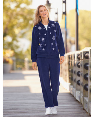 Snowflake Velour Pants Set 