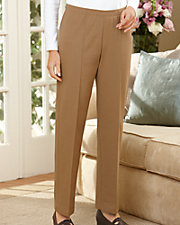 Crease Front Ponte Knit Pants