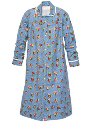Florals and Dots Flannel Housecoat