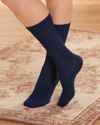 Merino Wool Blend Crew Socks 
