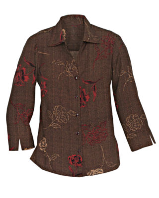 Donnkenny 3/4 Sleeve Shirt