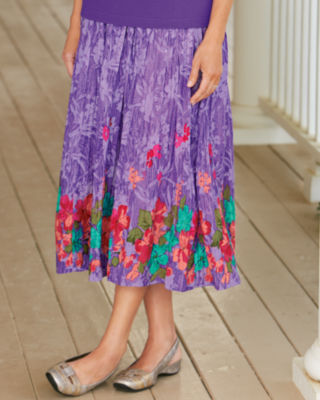 Floral Crinkle Skirt
