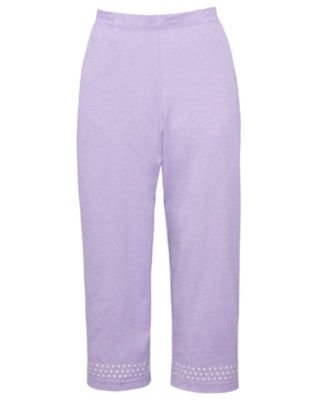 Embellished Knit Cropped Pants 