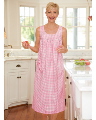 Plisse Gingham Dress